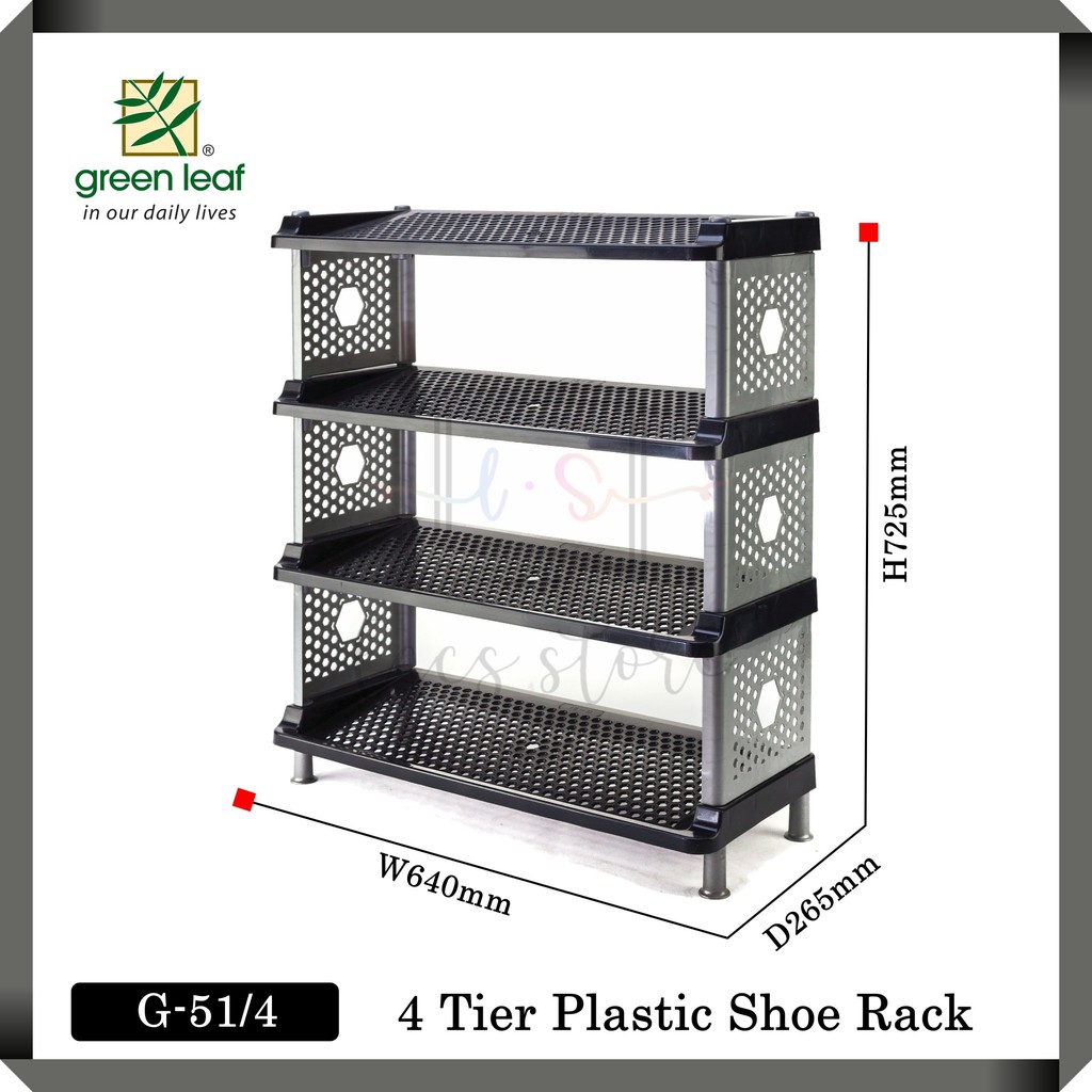 Green Leaf G 51 3 3 Plastic Shoe Rack Shopee Malaysia