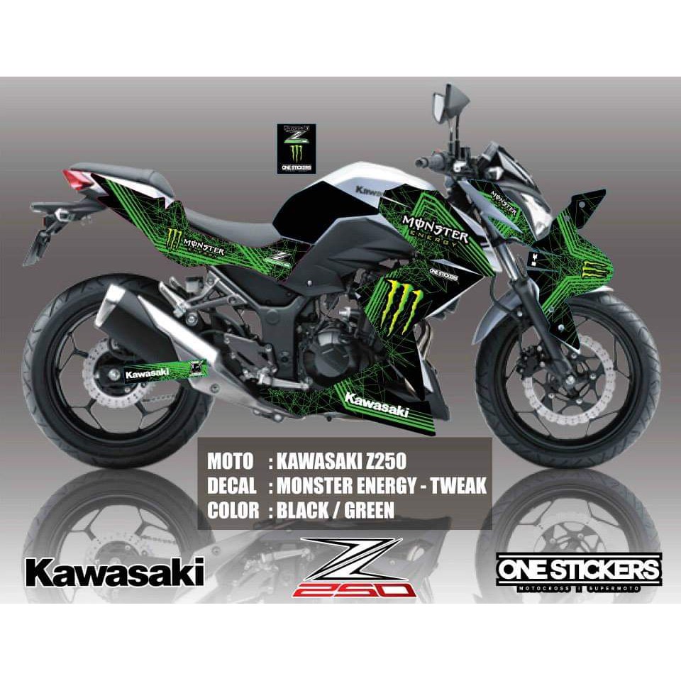 MOTO🔥 KAWASAKI Z250 DECAL KIT | Shopee Malaysia