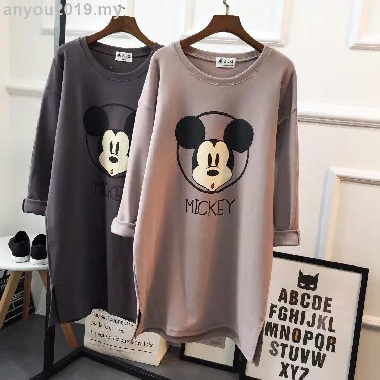 style women ladies loose cartoon mickey half  sleeve t 