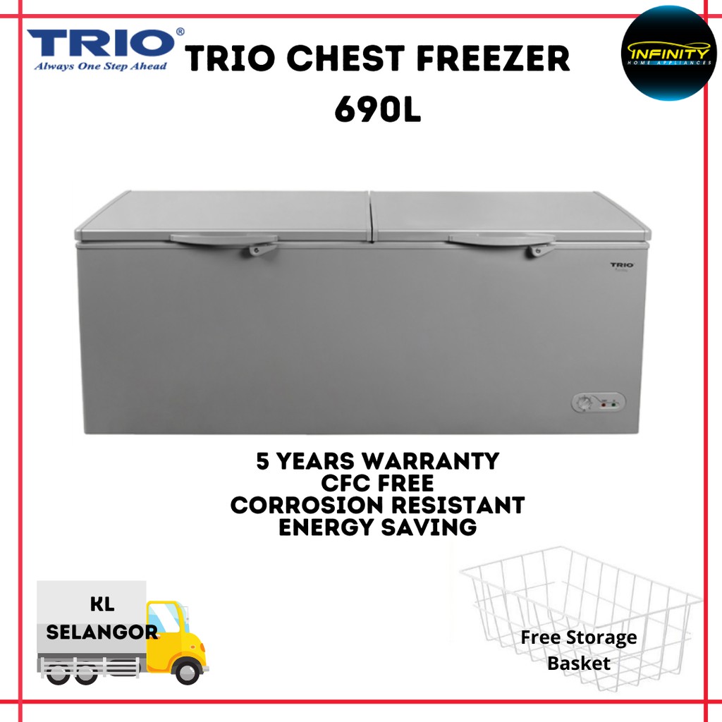 Trio Chest Freezer 690L TCFZ 690 KL/Selangor Delivery Only