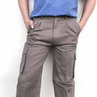 Premium Quality Long Cargo Pants Seluar Kerja Panjang Kain Cotton Lembut 做工裤 口袋裤 工业裤 (Other Colours)