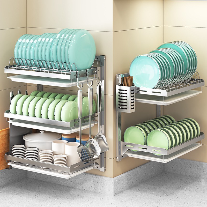  Dish  Rack  Stainless Steel Kitchen Organizer Rack  Wall 