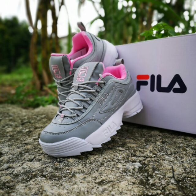 fila grey and pink