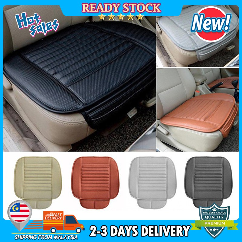 【Ready stock】Car 1PCs/Full Set Car Front Seat Cover Breathable PU Leather Seat Pad Mat Cushion Kusyen Cover