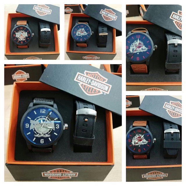 Jam Tangan Harley Davidson New Design Shopee Malaysia