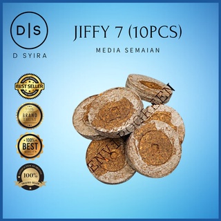 🔥READY STOCK 🔥10pcs JIFFY-7 44MM ORIGINAL PEAT PELLETS SEEDLING🔥GROWING MEDIUM 🔥 SEEDLING SOIL