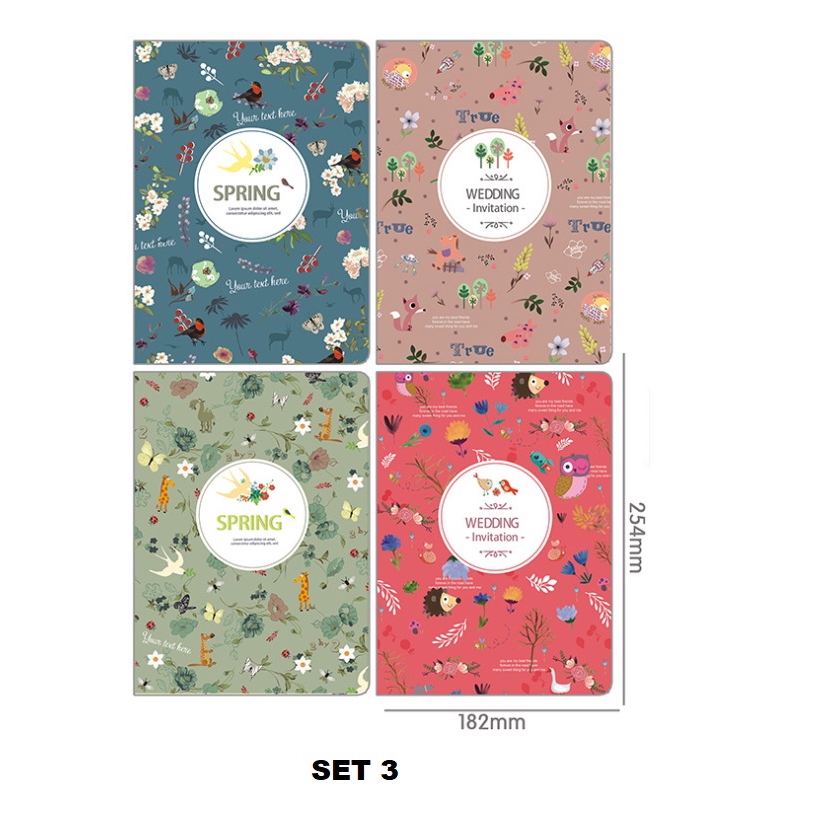 4pcs B5 Size Booklet Set For Student and Office Use as Notebook