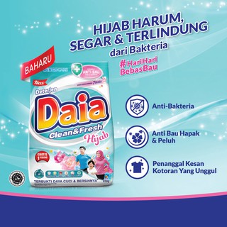 Daia Powder Detergent Clean & Fresh Hijab 1.8kg x 1 | Shopee Malaysia