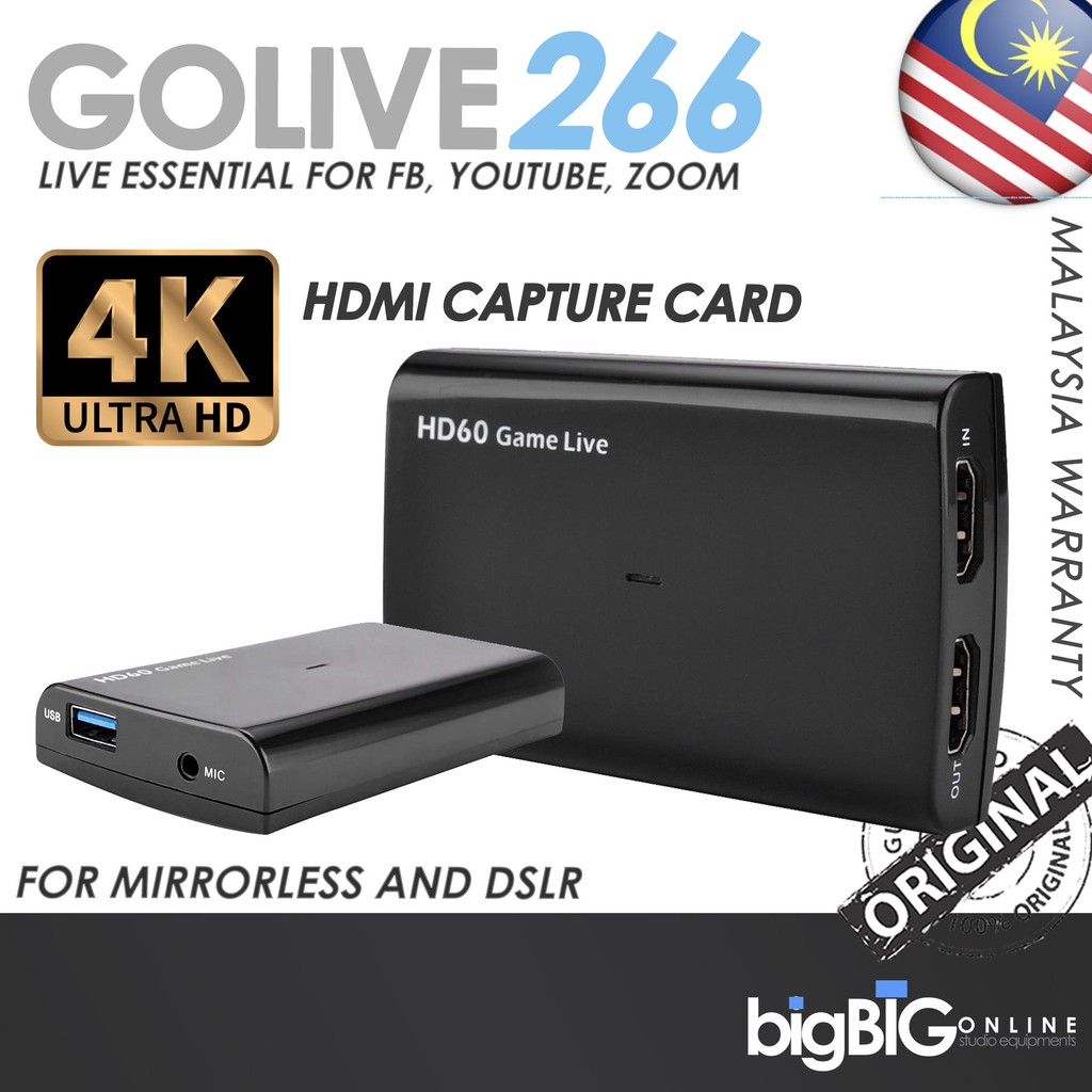 (ready Stock) Golive Ezcap 266 Usb 3.0 Streaming Hd 1080p 4k H -dmi 