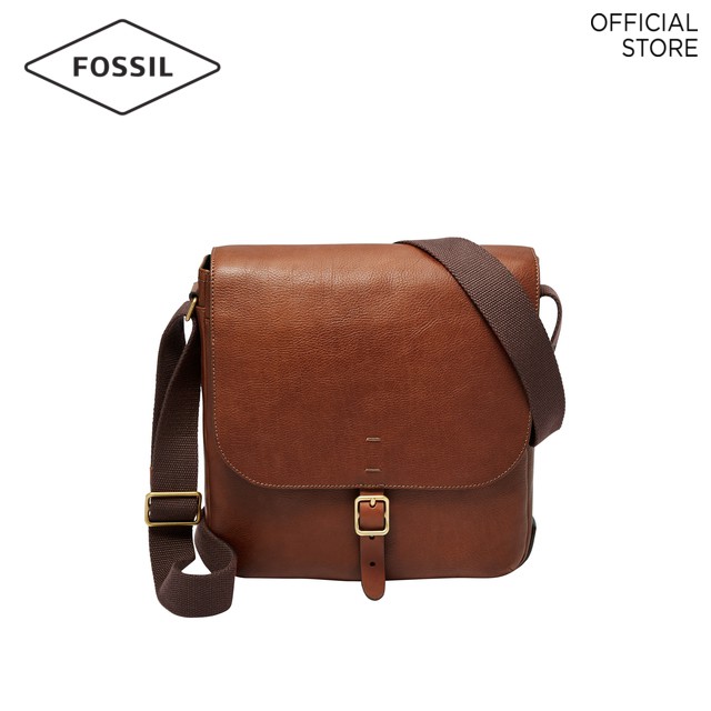 fossil leather bag mens