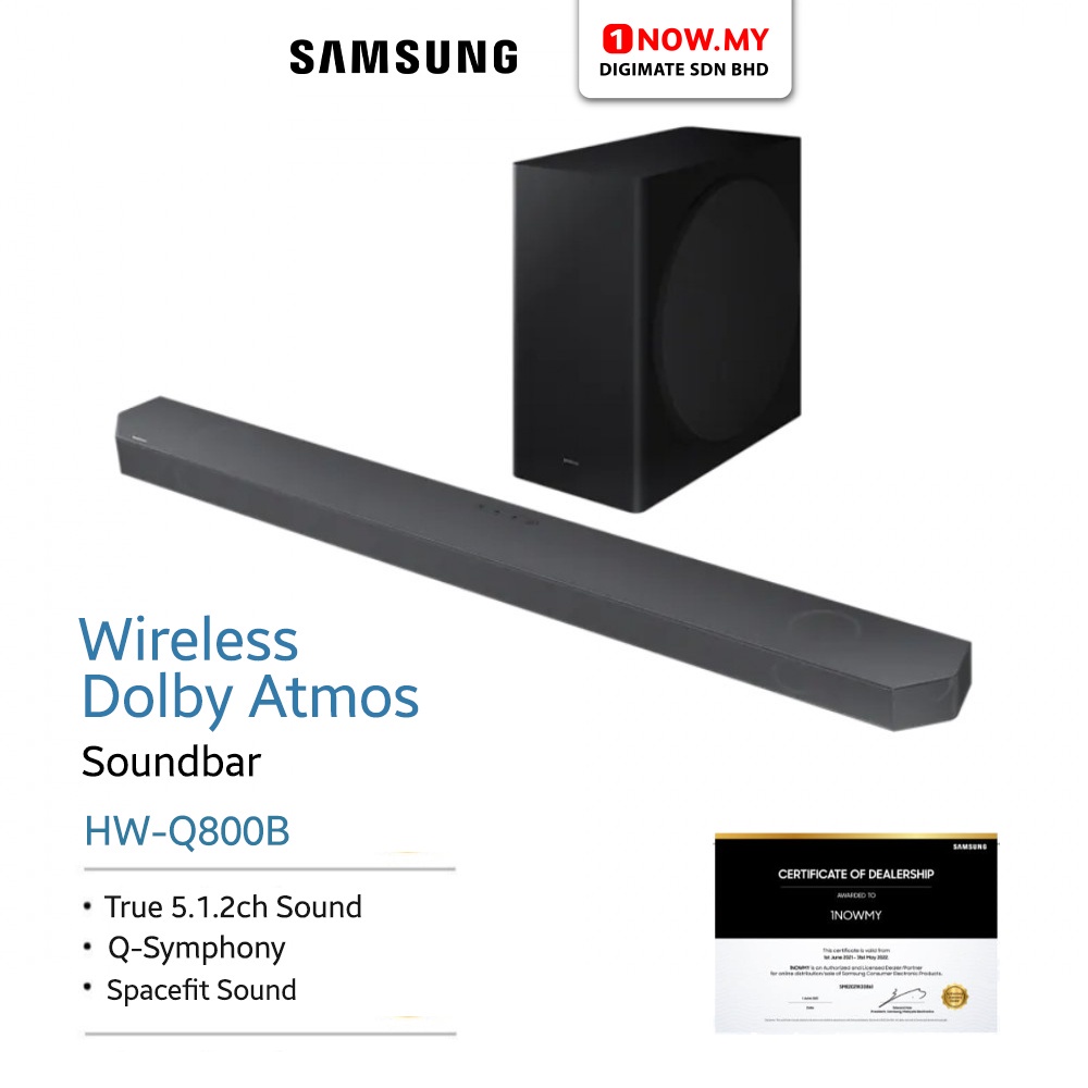 SAMSUNG 5.1.2ch Soundbar HWQ800B (Wireless Dolby Atmos) Shopee Malaysia