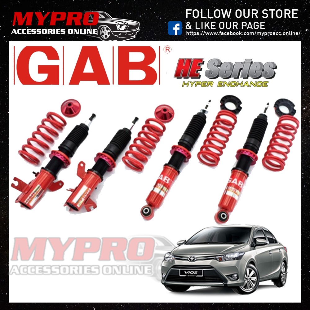 Best Toyota Vios Ncp 150 2014 2019 Gab He Series Hi Lo Body Shift Adjustable Absorber Suspension Shopee Malaysia