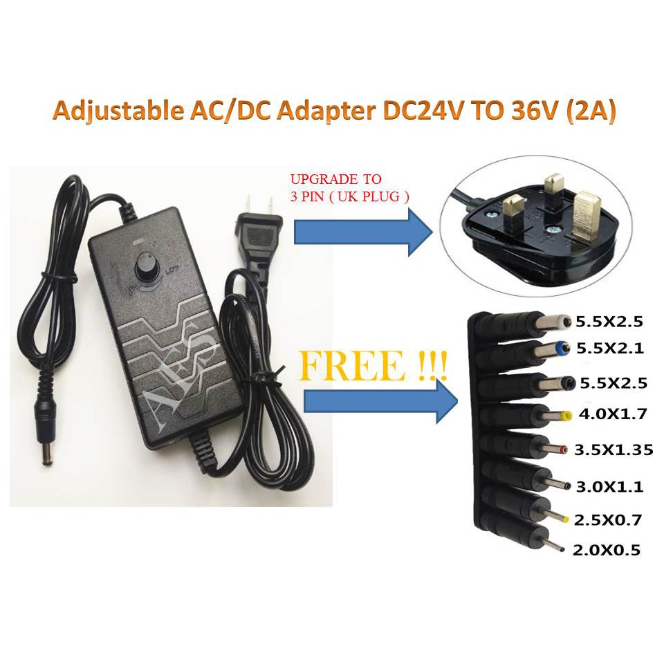 AC TO DC Adapter Adjustable Voltage DC24V-36V AC/DC Adapter,DC 24V TO ...