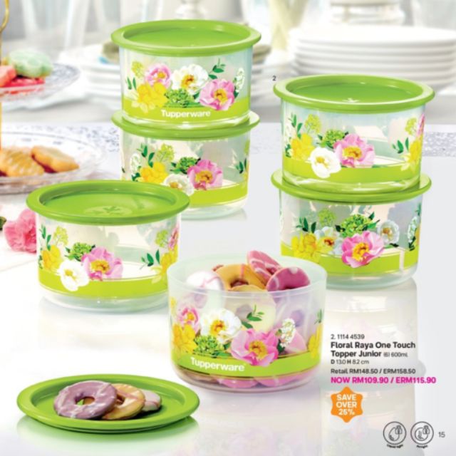 Tupperware Bekas Kuih Biskut Raya One Touch Floral Shopee Malaysia My Xxx Hot Girl 9545