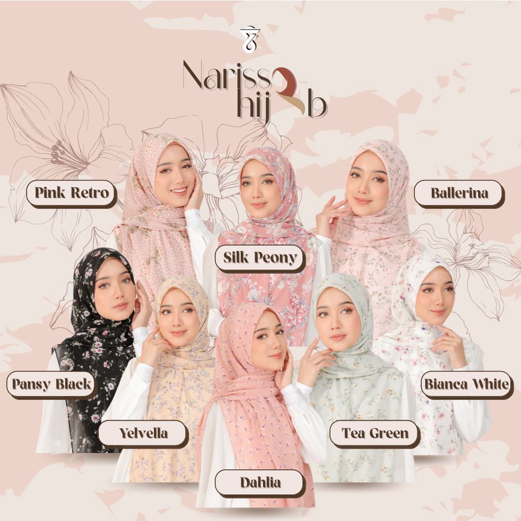 Buy Narissa Hijab Tudung Bawal Bunga Floral Labuh Bidang 50 Dan 60 Seetracker Malaysia
