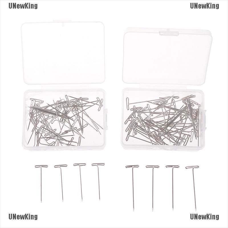 50X Metal 38mm/1.50" T Pins For Modelling Macrame Wigs Sewing Craft DIY Tool, 