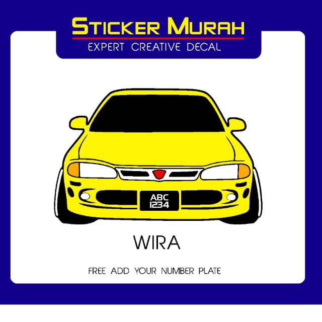 stiker kereta wira