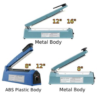 [NEW ARRIVE] Impulse Heat Hand Sealer Machine Metal and Plastic 8” 12” 16”. NO warranty/exchange/refund