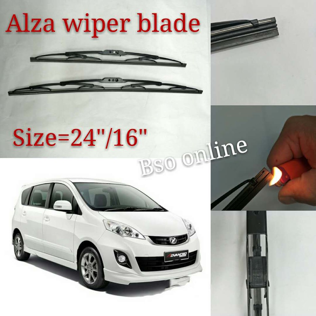 Perodua Alza Wiper Blade 24 X16 1set Shopee Malaysia