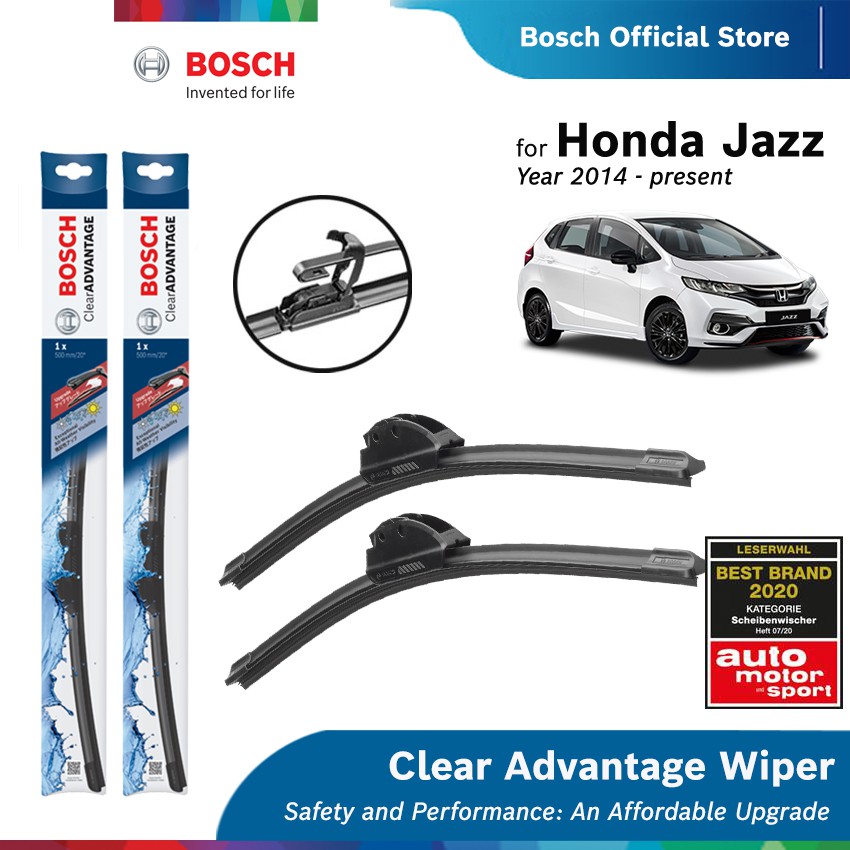 Bosch Clear Advantage U Hook Wiper Set For Honda Jazz GK (BCA26"/BCA14 ...