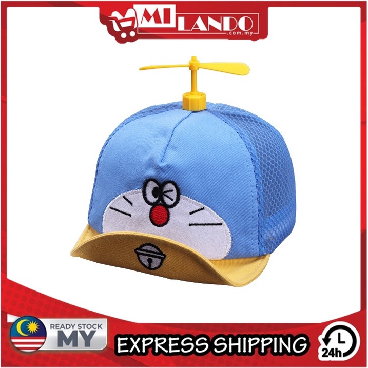 MILANDO Children Airplane Cap Embroidery Doraemon Kid Sunshade Hat (Type 26)