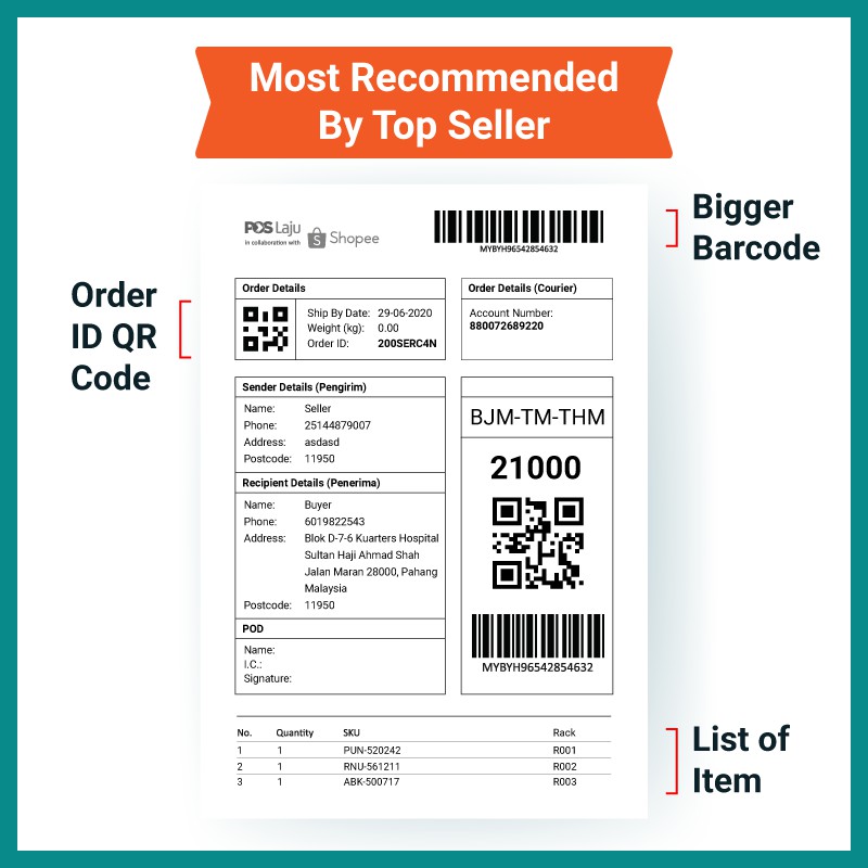 print barcode shopee