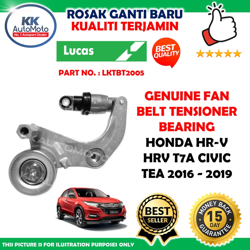 Honda HRV HRV T7A Civic TEA 16 19 LUCAS Fan Belt Tensioner Bearing