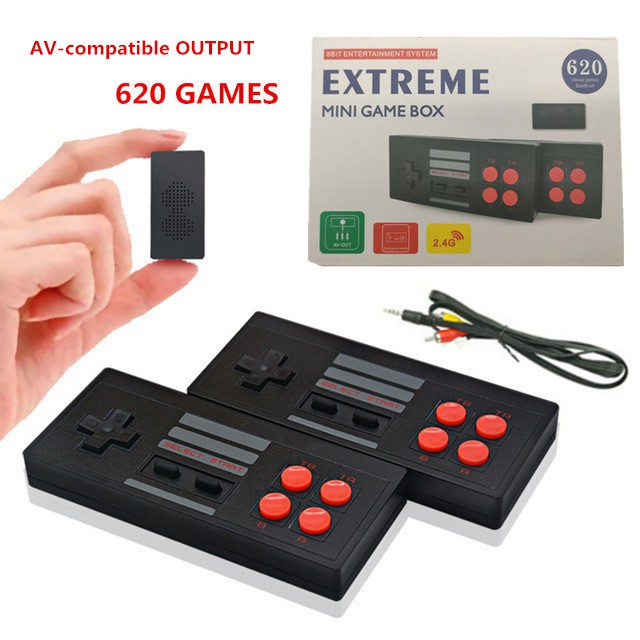 Video Game Console Built In 6 Classic Games Retro Tv Game Console With Two Wireless Controller Av Output Mini Game Box Shopee Malaysia