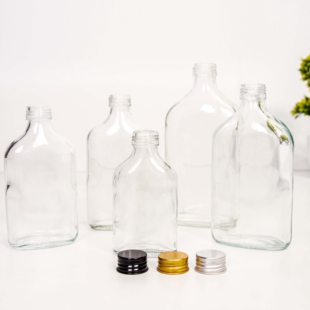 EHOME Flat Glass Bottle / Cold Brew Bottle / Juice Bottle / Botol Kaca