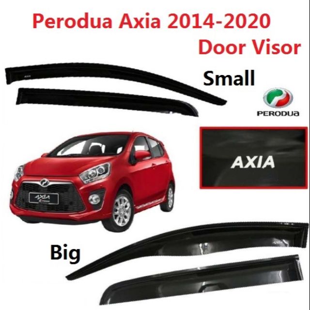 Perodua Axia door visor (BIG 5inch & Small 3inch)  Shopee 