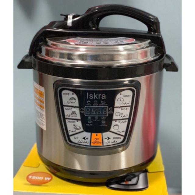 ISKRA HM10 6L 1200W Electric Pressure Cooker 6 Programmed Timer Rice Cooker