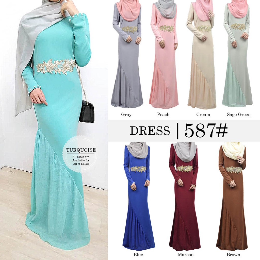glam and glitter dress muslimah