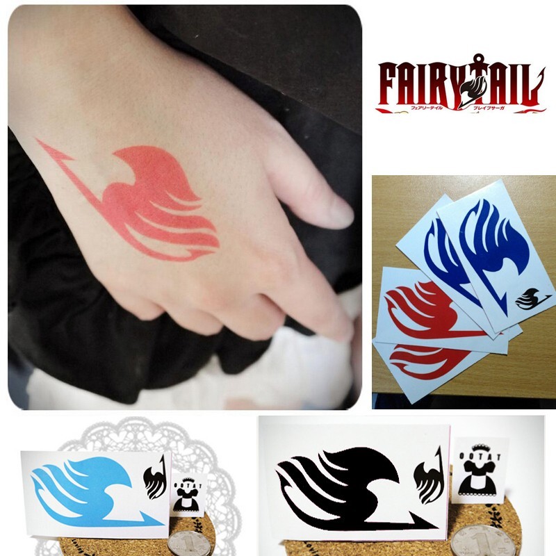 Fairy Tail Waterproof Stickers Natsu Elza Gray Lucy Zera Yuri Cosplay Tattoos Shopee Malaysia