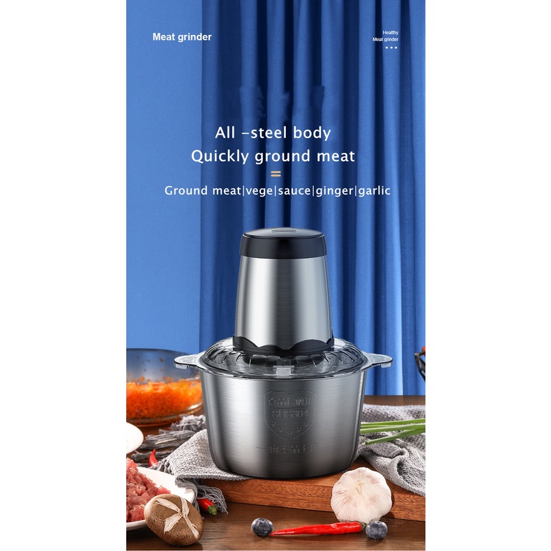 Food processor electrical Meat Grinder blender kitchen appliances stainless steel mixer 3L Chopper Food Processor