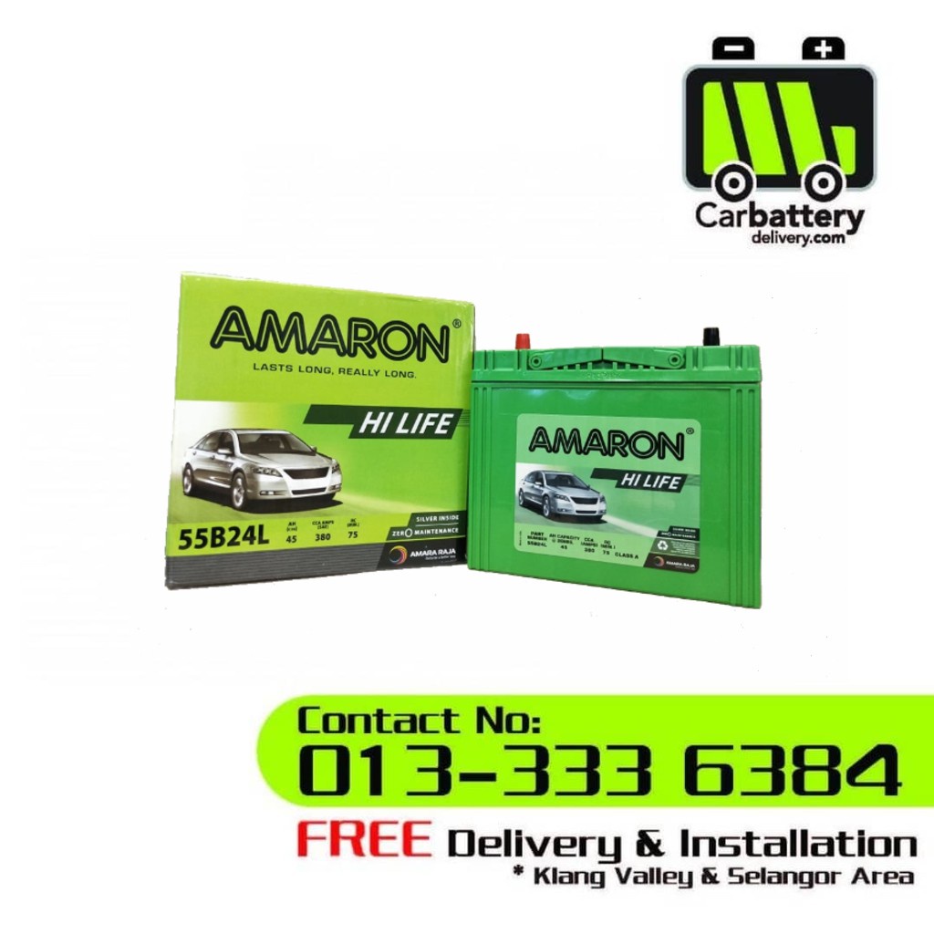 [Installation Provided] Amaron Hi Life NS60L NS60R 55B24L Car battery ...