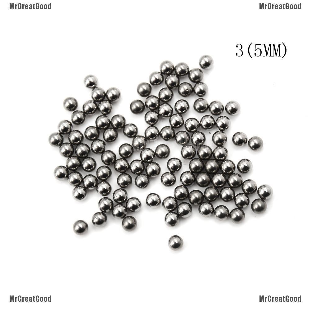100pcs Bicycle Replacement Silver Tone Steel Bearing Ball  4/4.5/5/5.5MM Dia MF