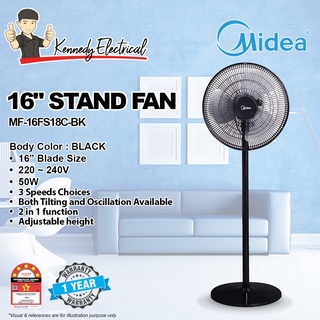 Midea Stand Fan 16inch Mf 16fs10n Shopee Malaysia