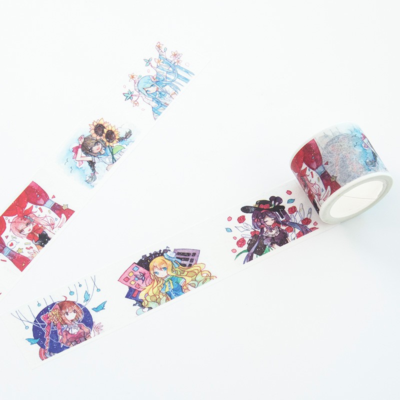 1 Pc Japan Anime Girls Decorative Sticky Paper Crafting Scotch