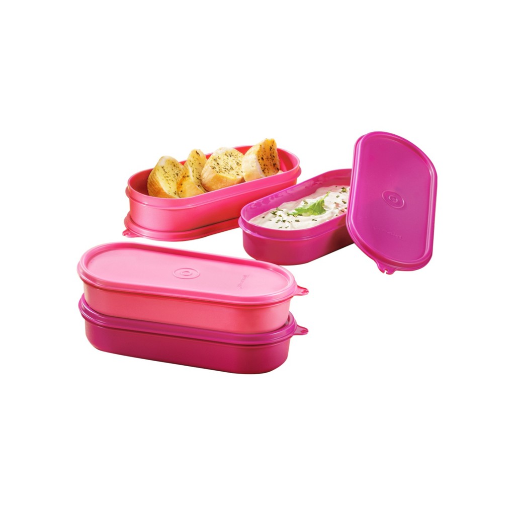 Tupperware Pink Ezy Oval Keeper 450ml (4pcs)