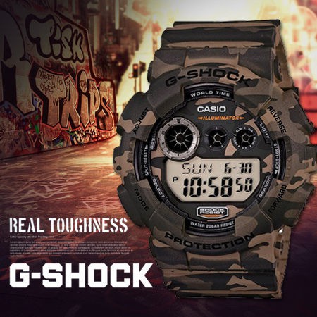 Casio GD-120CM-5DR G-Shock Digital Sporty Design Army Green Camouflage  Pattern Resin Band Original Watch GD-120CM | Shopee Malaysia
