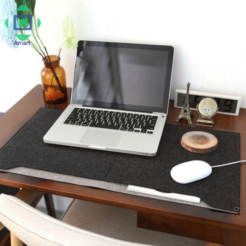 Desk Table Felt Mat Office Desk Mouse Pad Holder Laptop Cases