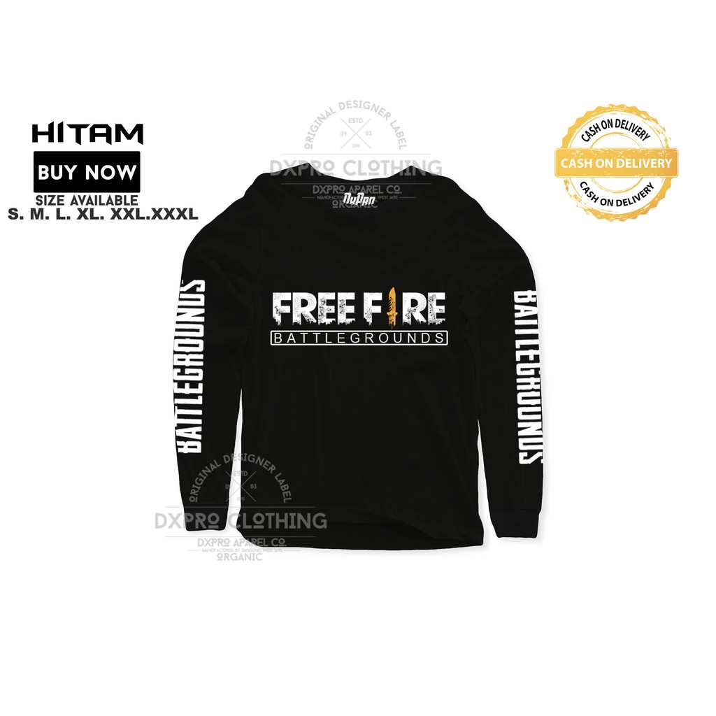 Free Fire Long Sleeve Premium Game Shirt Shopee Malaysia
