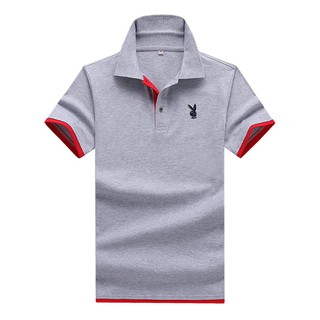 Download PLAYBOY 2020 New Summer Casual Plain Polo Shirt Men Short ...