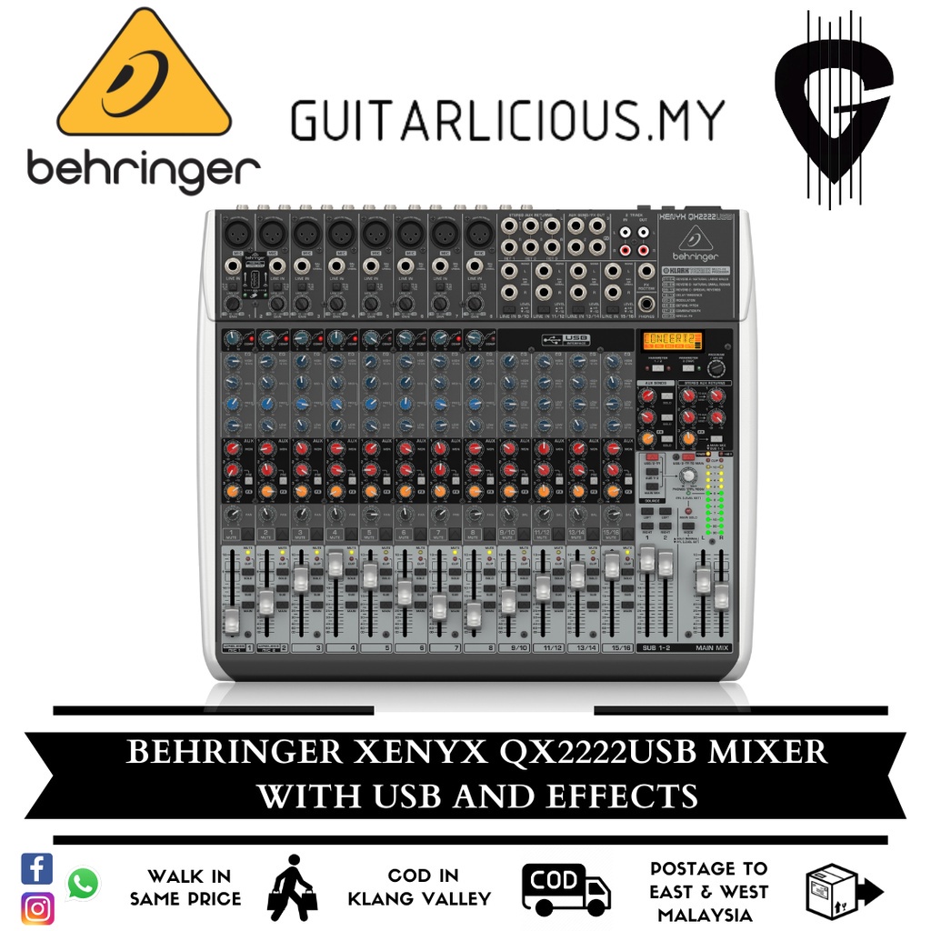 Behringer Xenyx QX2222USB Mixer with USB and Effects (2222 / XENYX222USB / XENYX ) Shopee Malaysia