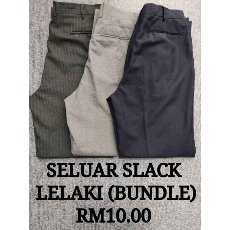 SELUAR SLACK LELAKI (BUNDLE) | Shopee Malaysia