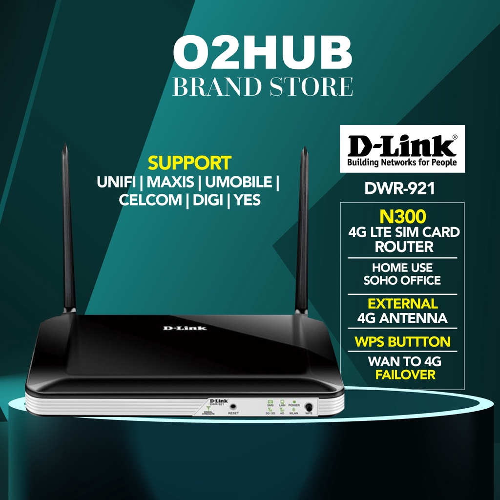 DLINK DWR921 4G LTE Wireless N300 WiFi Router direct sim card TPLINK