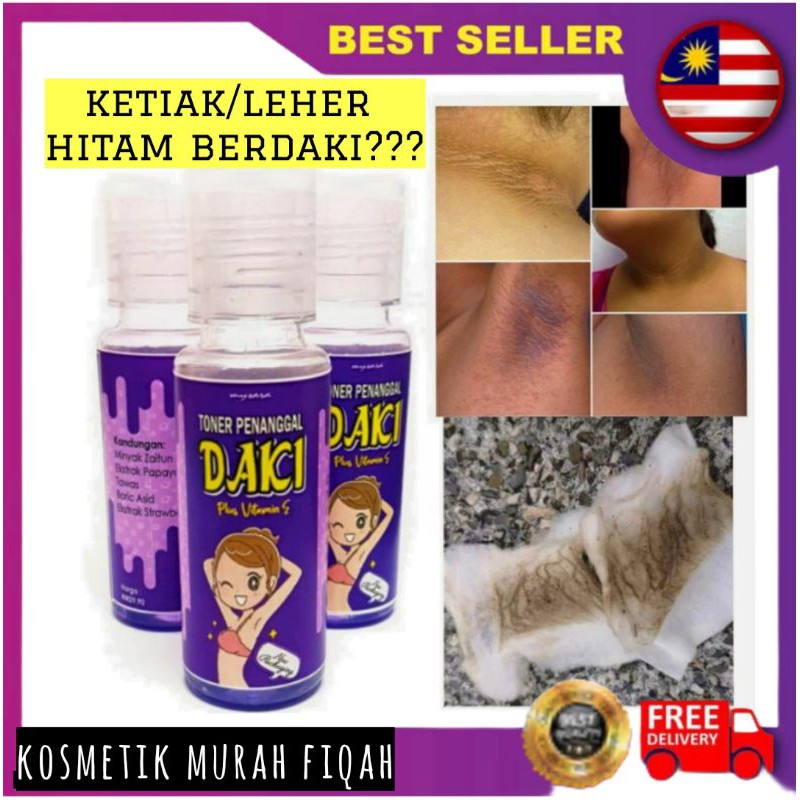 Toner Daki Hilang Ketiak Hitam Ready Stock New Packaging 100ml Shopee Malaysia