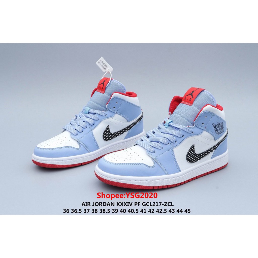 air jordan 1 mid half blue polka dot