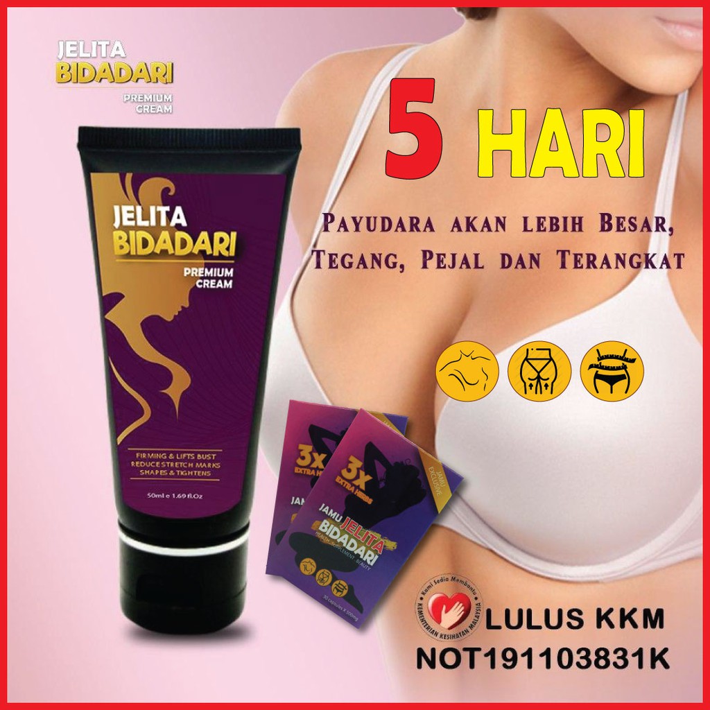 Lulus Kkm Breast Down Cream Jamu Jelita Jamu Wanita Krim Jelita Bidadari Original Hq Shopee Malaysia