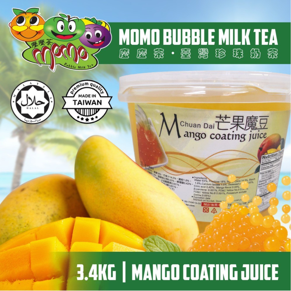Mango Coating Boba/ Mango Popping Ball 3.3kg (Halal) Shopee Malaysia